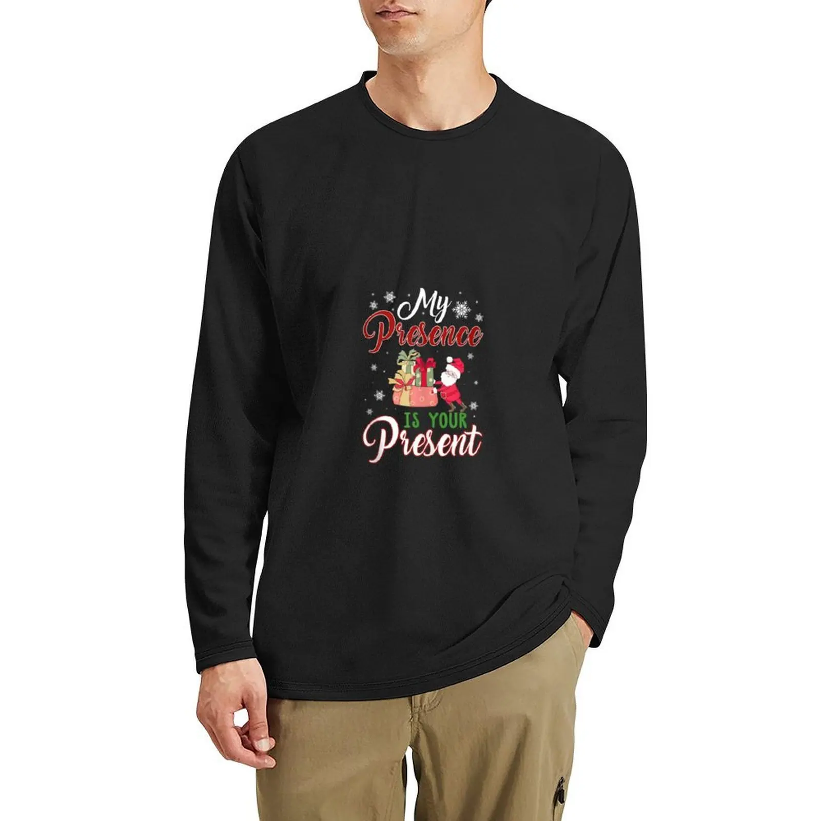 

My Presence Is Your Present Long T-Shirt t shirt man kawaii clothes cute tops sports fan t-shirts T-shirt men