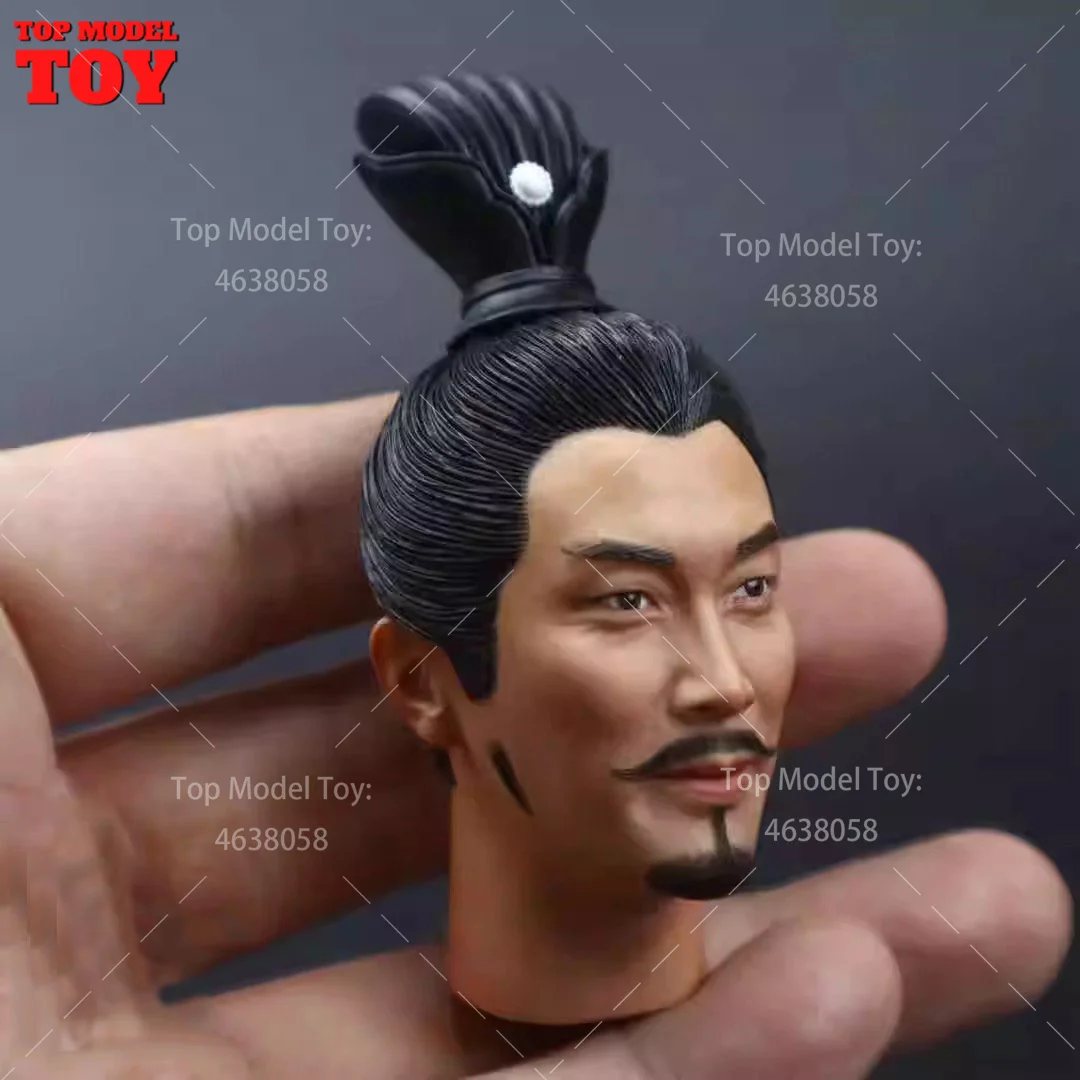 In Stock 1/6 Three Kingdoms Period Wolong Zhuge Liang Head Sculpt Beard Planting Version Fit 12