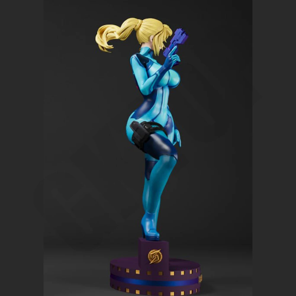 Figurine humaine fantaisie en résine, guerrier féminin de la galaxie, impression 3D, modèle de jouet, Statue de réduction Miniature, non peinte, effet gris, 1/24