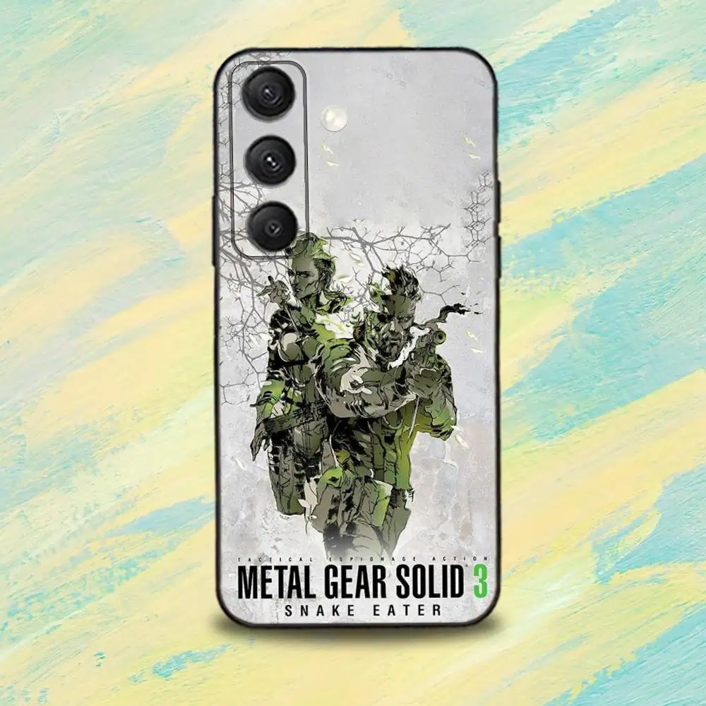 M-MGS メタルギアソリッド-es 電話ケース サムスン S25、S24、S10、S22、S21、S20、S23、ウルトラ、プラス、ライト、FE、ソフトシリコンブラックカバー用