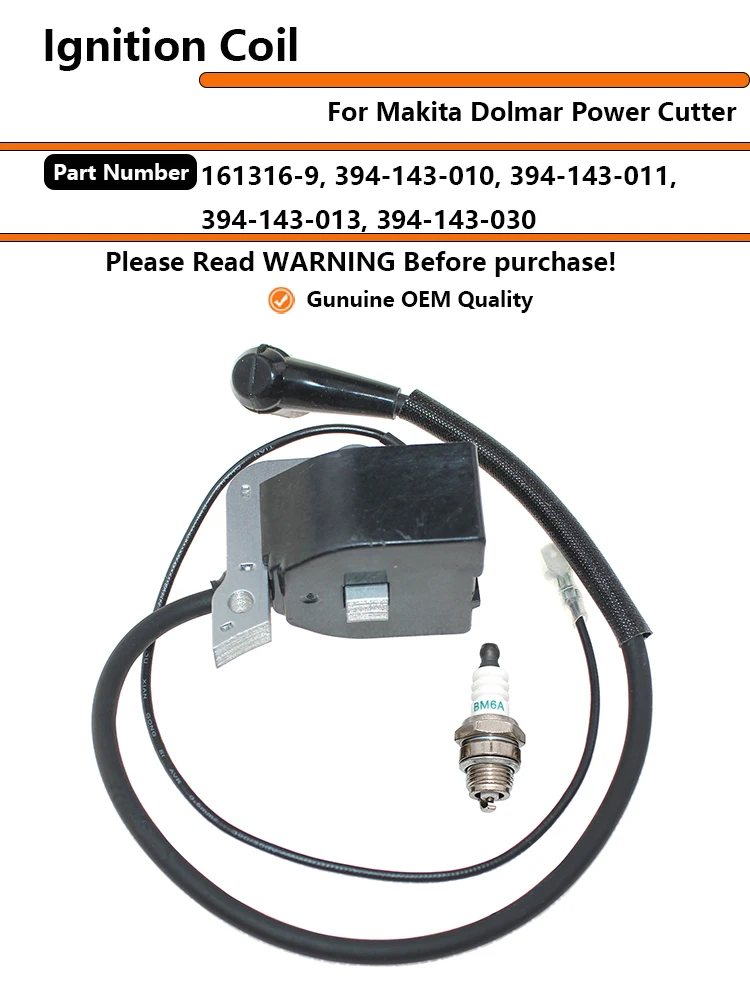 Zündspule Für Makita DPC6200 DPC6201 DPC6400 DPC6401 DPC6410 DPC6411 DPC6430 DPC6431 DPC6440 DPC6441 DPC7301 DPC7310 DPC7311 – Detail 1