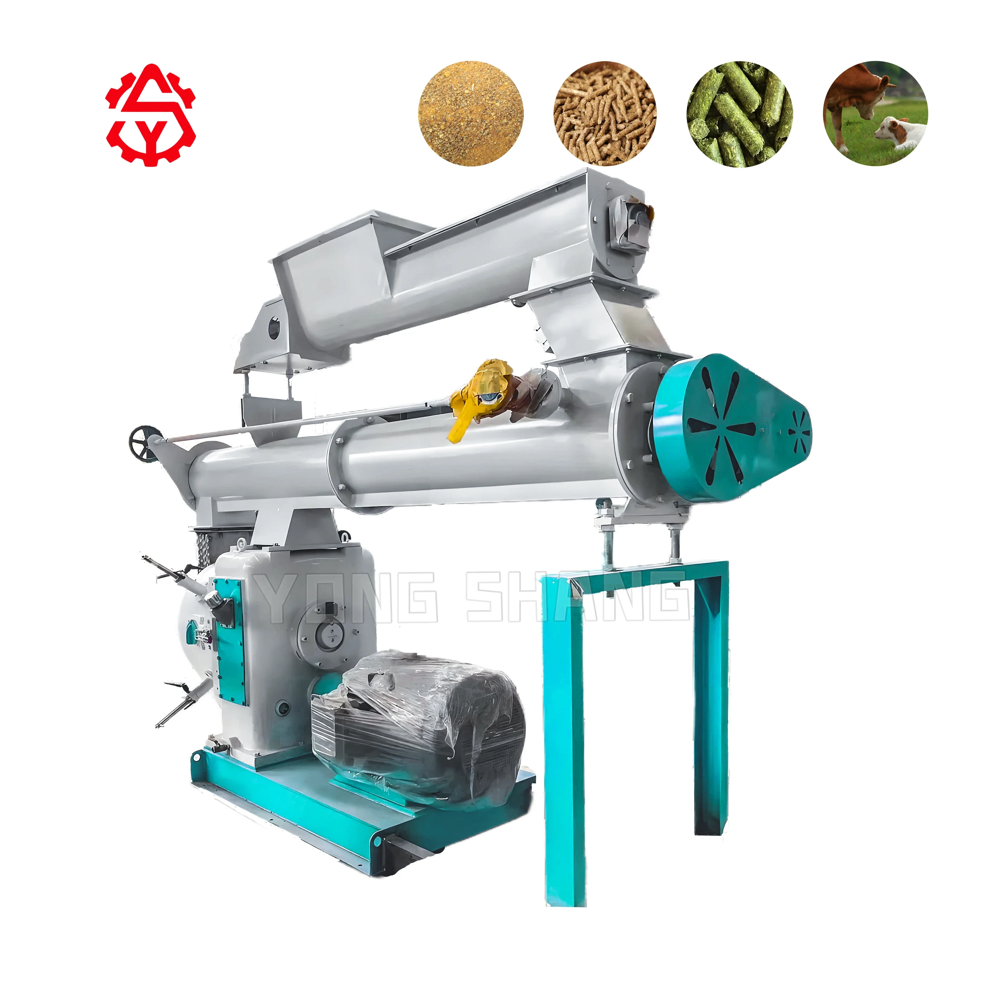 Cheap Price 110kw Poultry Feed Machine pig cattle cow sheep chicken Pellet Feed Mill SZLH420