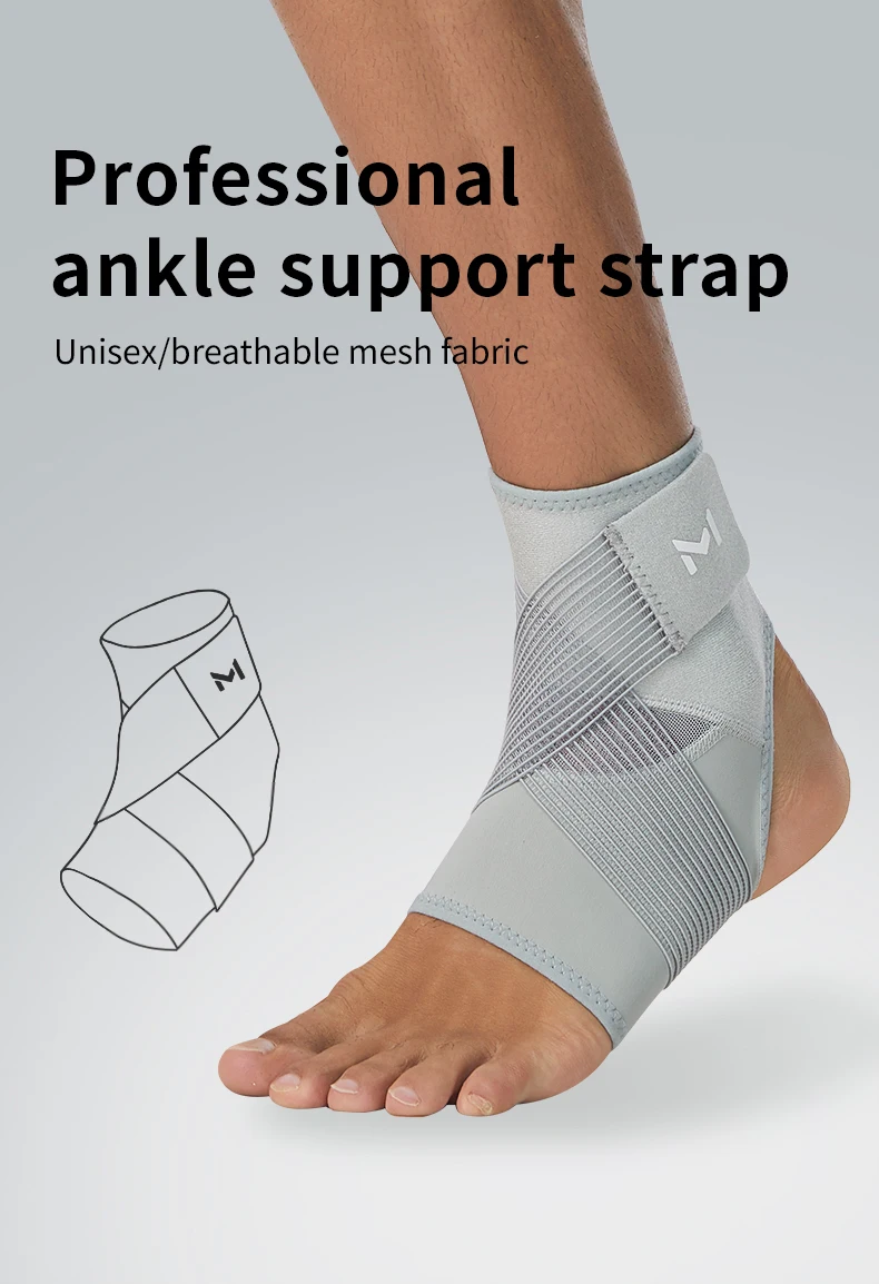 Verstellbare Knöchelbandage mit Riemen, Kompressions-Knöchelstütze für Männer und Frauen, atmungsaktiver Knöchelstabilisator mit sicherem Sitz – Detail 1