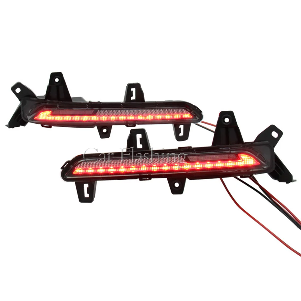 Para modelos Hyundai 20-23 Sonata, incluidos luces de parachoques trasero, luces antiniebla traseras LED, luces de flujo de agua de freno