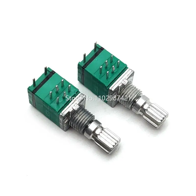 

1 шт. RK097GM двойной с кнопочным переключателем, 8 футов, потенциометр регулировки громкости вращения B10K B20K B50K B100K, цветочный вал 15 мм