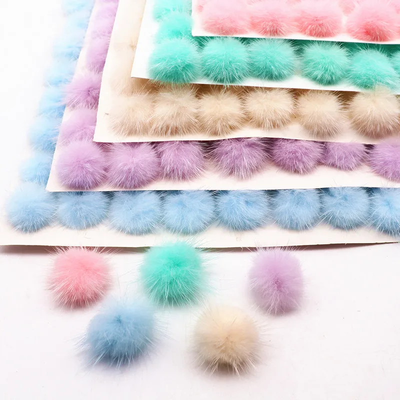 Wholesale Natural Mink Fur Pompoms 25/30/35/40mm Pompons Furballs Diy Pompones Handmade Craft Supplies Sewing Accessories