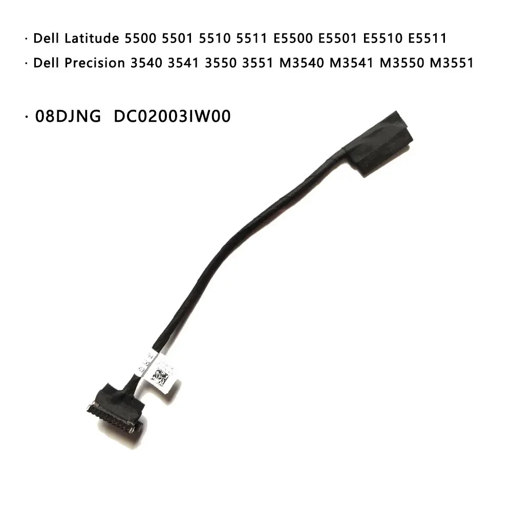 Câble flexible de batterie d'ordinateur portable Dell Precision, connecteur pour Dell Precision 3540 3541 3550 3551 M3540 M3541 M3550 M3551 058G27 08DJNG