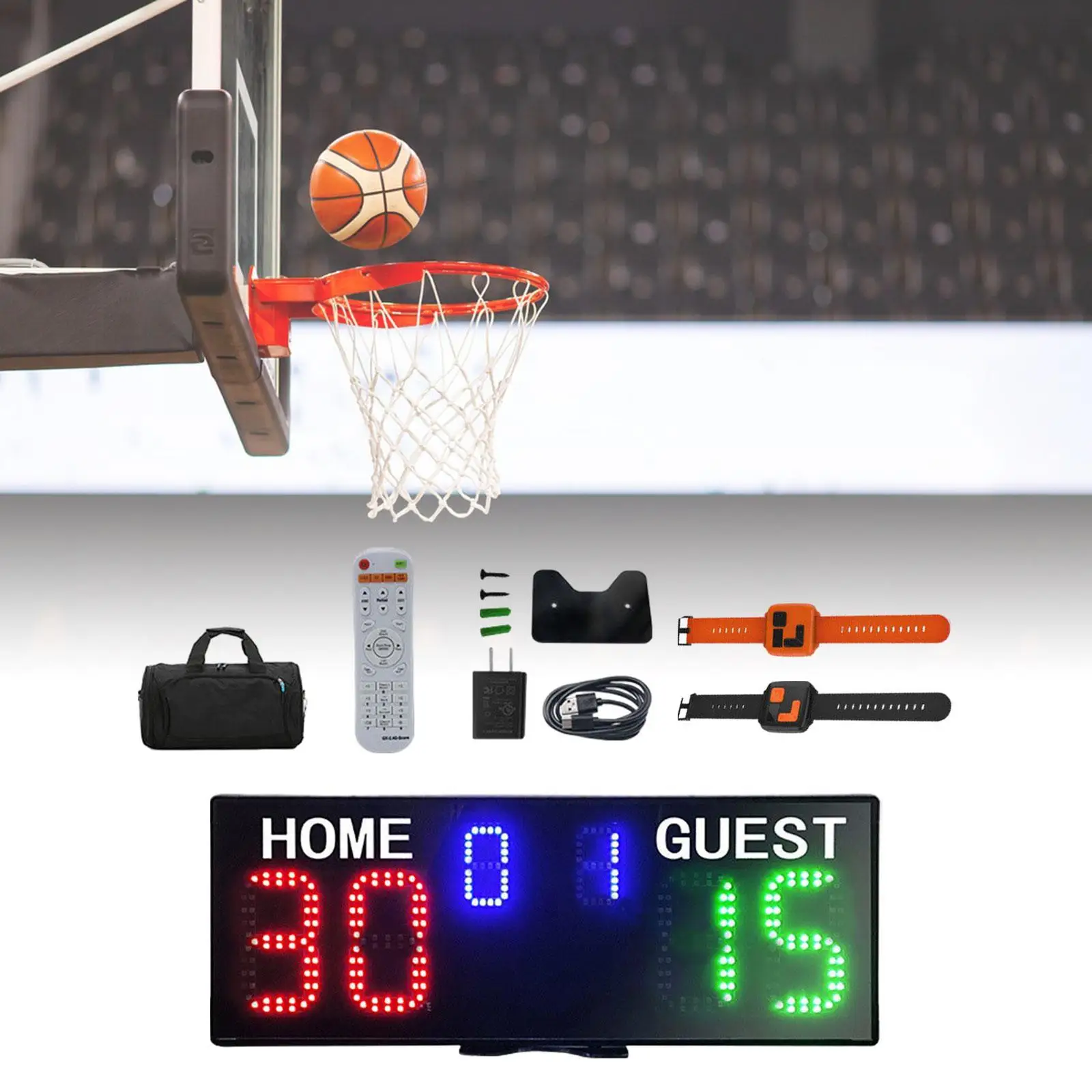 Digital Scoreboard Multifunctional Home Guest Competition with Distant Control for Tennis Football Badminton Volleyball Baseball