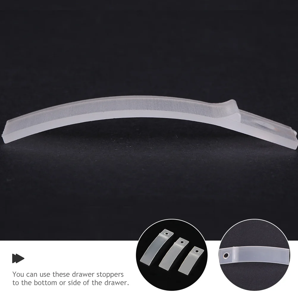 

200pcs Pvc Clear Non-Slip Cabinet Stoppers Replacement Parts Sturdy Wear-Resistant Easy Install Kitchen Drawer Guides Plastic