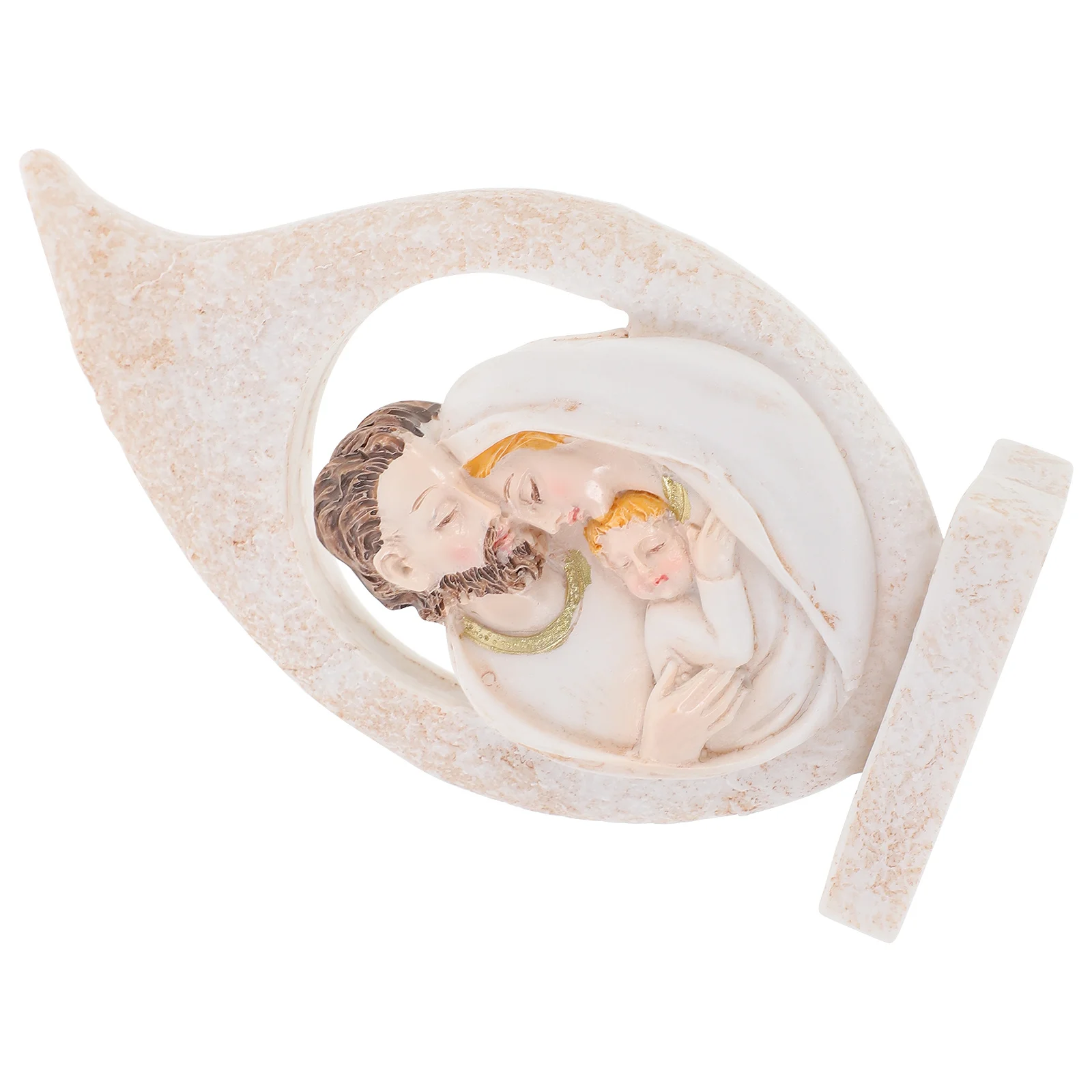 

Resin Jesus Born Scene Ornament Catholic Religious Statue Desktop Decoration for Office Home Church Spirituality Elegance Retro