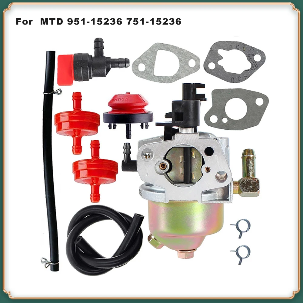

Carburetor for MTD Snow Blower Models 270-WUA, 670-WUA 208cc - Replaces OEM 951-15236, 751-15236