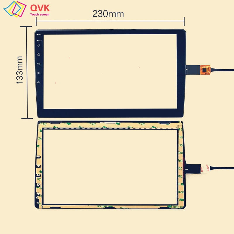 Black 9 Inch touch screen for Roadmster RM H-7133 HA Car GPS navigator radio touch screen panel repair replacement parts