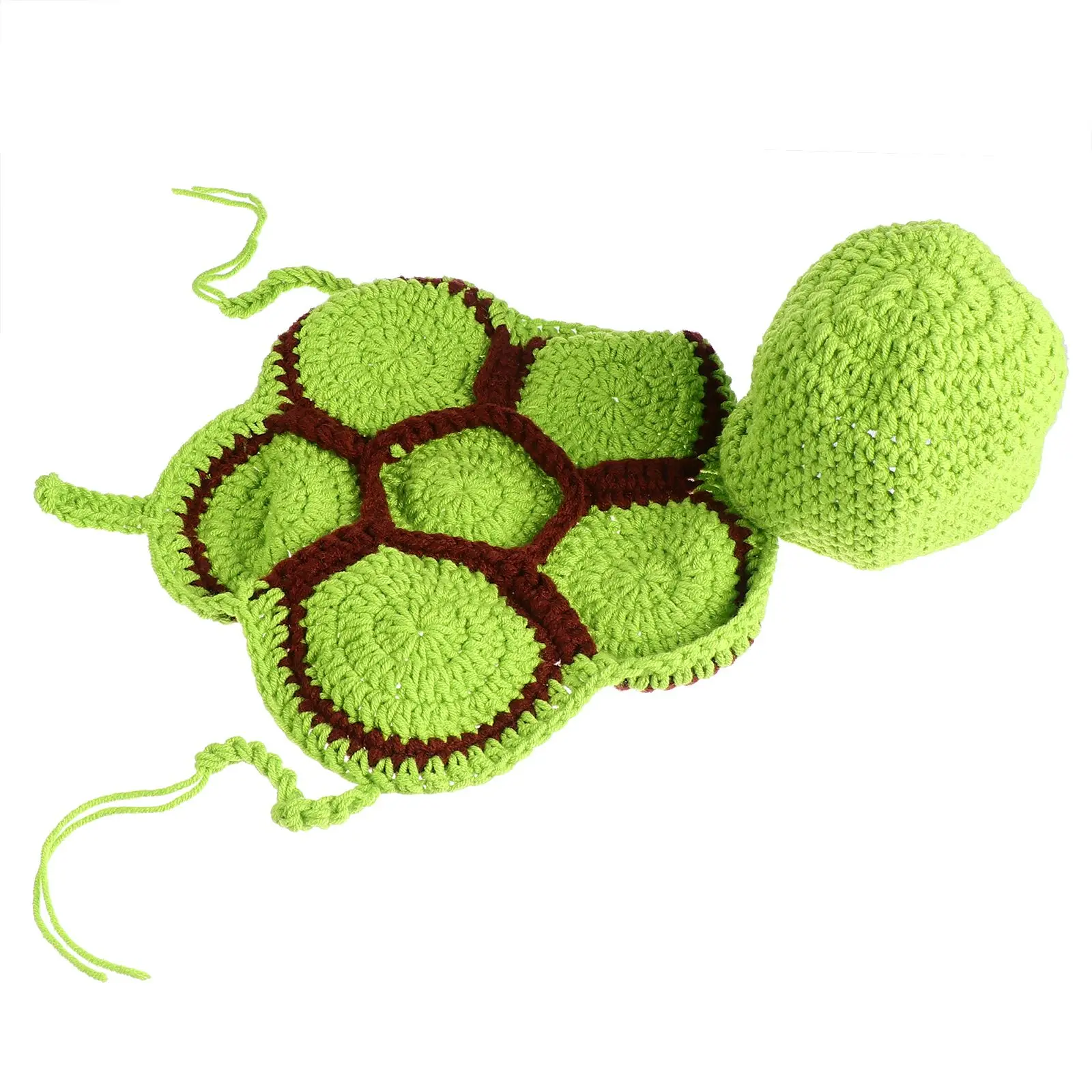 

Baby Crawling Turtle Outfit Newborn Photo Costumes Green Sea Turtle Clothes 2 Pieces Infant Shooting Props Breathable Set