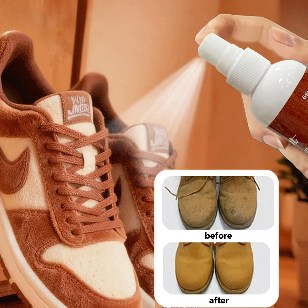 Suede Cleaner Kit Car Leather Velvet Shoes Cleaning with Shoes Brush Waterproof Shoe Shiled Removes Stains Travel Friend
