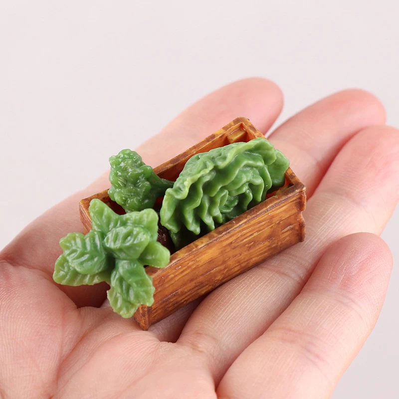 Xm1set Accessori per la casa delle bambole Giochi di imitazione Giocattoli 1/12Dollhouse Mini simulato di verdure con cestino Decorazione della cucina della casa delle bambole