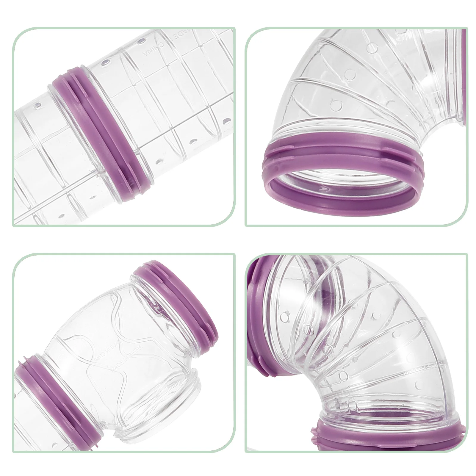 

1 Set Tubes Kit Thickened Plastic Hamster Tunnel Accessory Sturdy Scratch Resistant Expansion For Dwarf Hamsters Small Animals