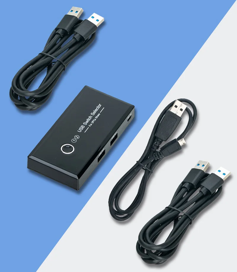 Kabel Switcher KVM USB 3.0 2.0 2 IN 4 OUT untuk Windows10 PC Laptop Keyboard Mouse Printer Berbagi Bluetooth Wifi 4 Perangkat