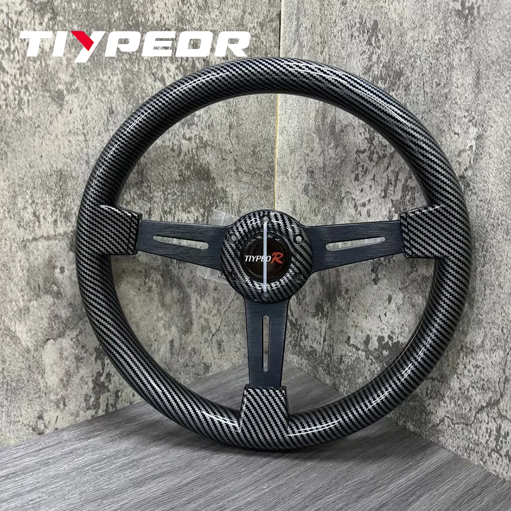 350MM High Quality Water transfer Printing Steering Wheel Sport Game Look Steering Wheel