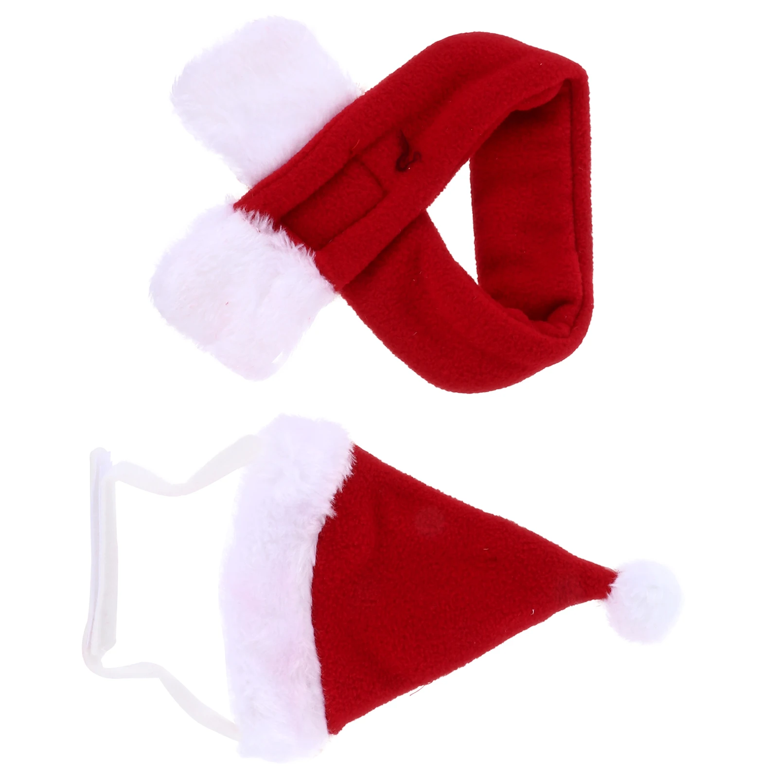 

2Pcs Christmas Pet Hat Scarf Set Creative Dog Cat Costume Accessories Holiday Party Photo Props Pet Festival Supplies