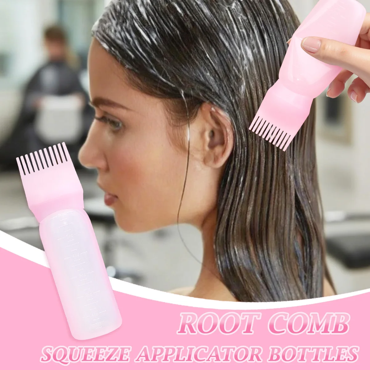NRCS 1PC Plastic Hair Dye Bottle, Used for Hair Dye and Cream Bottle and Perm, Special for Barber Shop Hairdressing