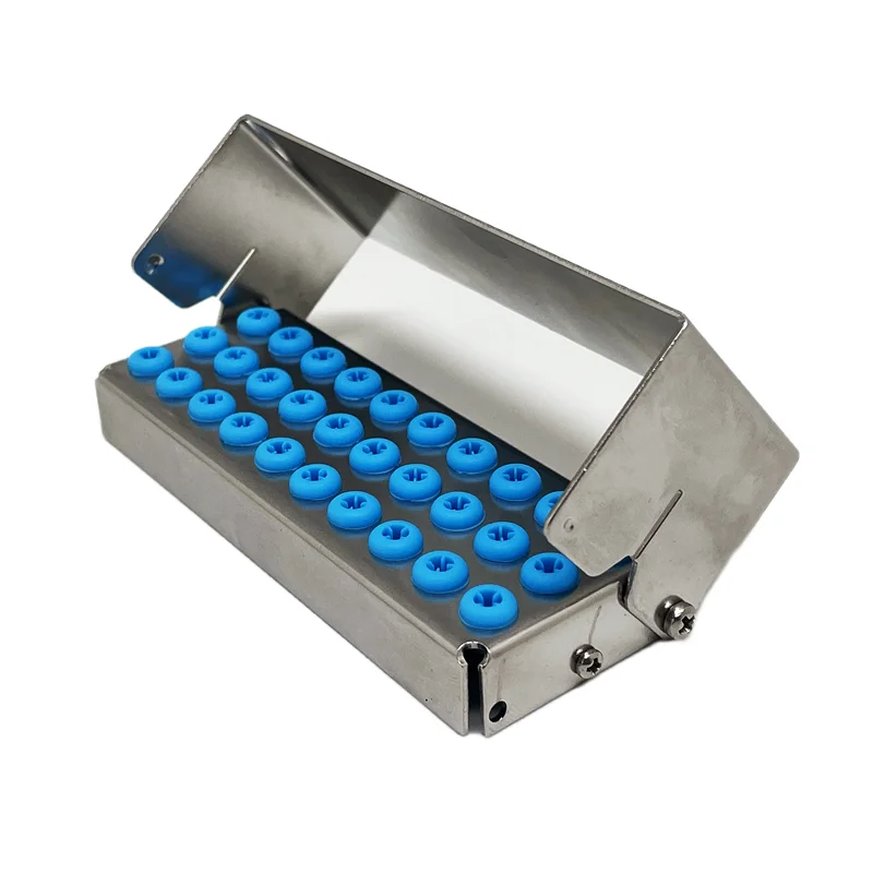 Autoclave Dentals New 30-hole Stainless Steel Needle Holder Sterilization Box Root Canal File Sterilization Holder