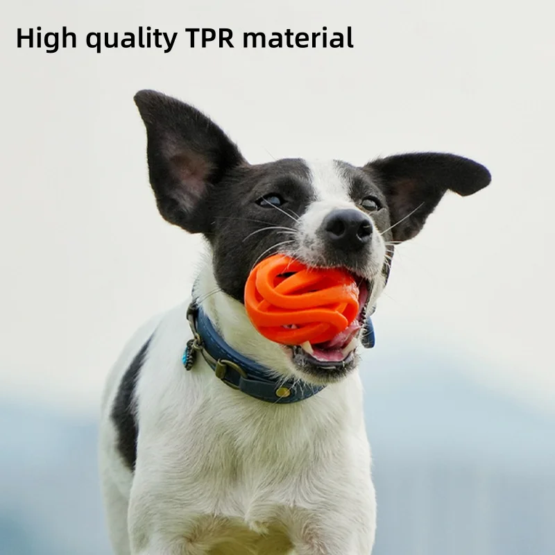 Indestructible Dog Chew Ball for Teething Puppies Floating Rubber Teeth Cleaning Fetch Toy for Small Medium Dogs Pool Play