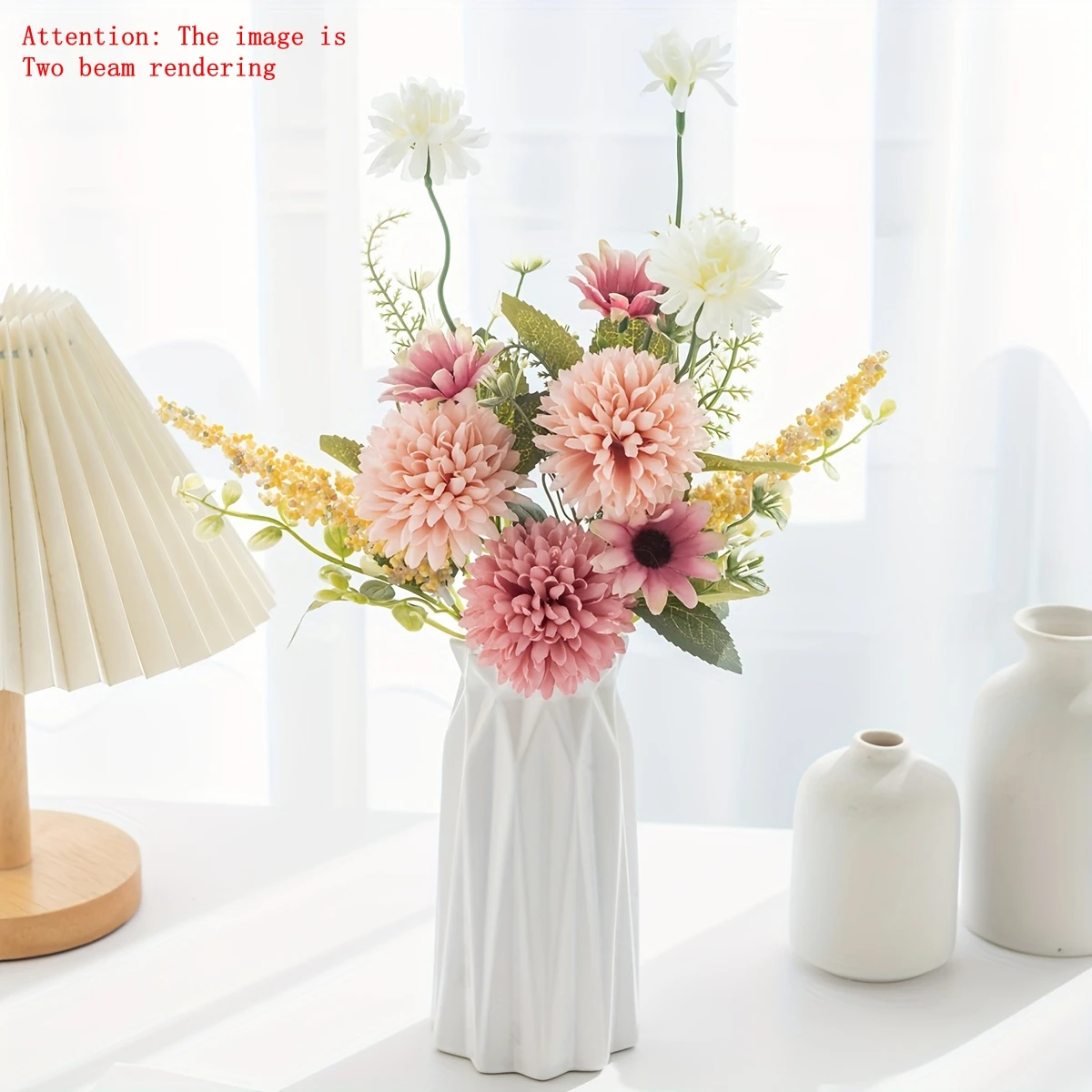 1 peça de crisântemos simulados, várias decorações de férias para casas internas e jardins ao ar livre na primavera, verão e no outono