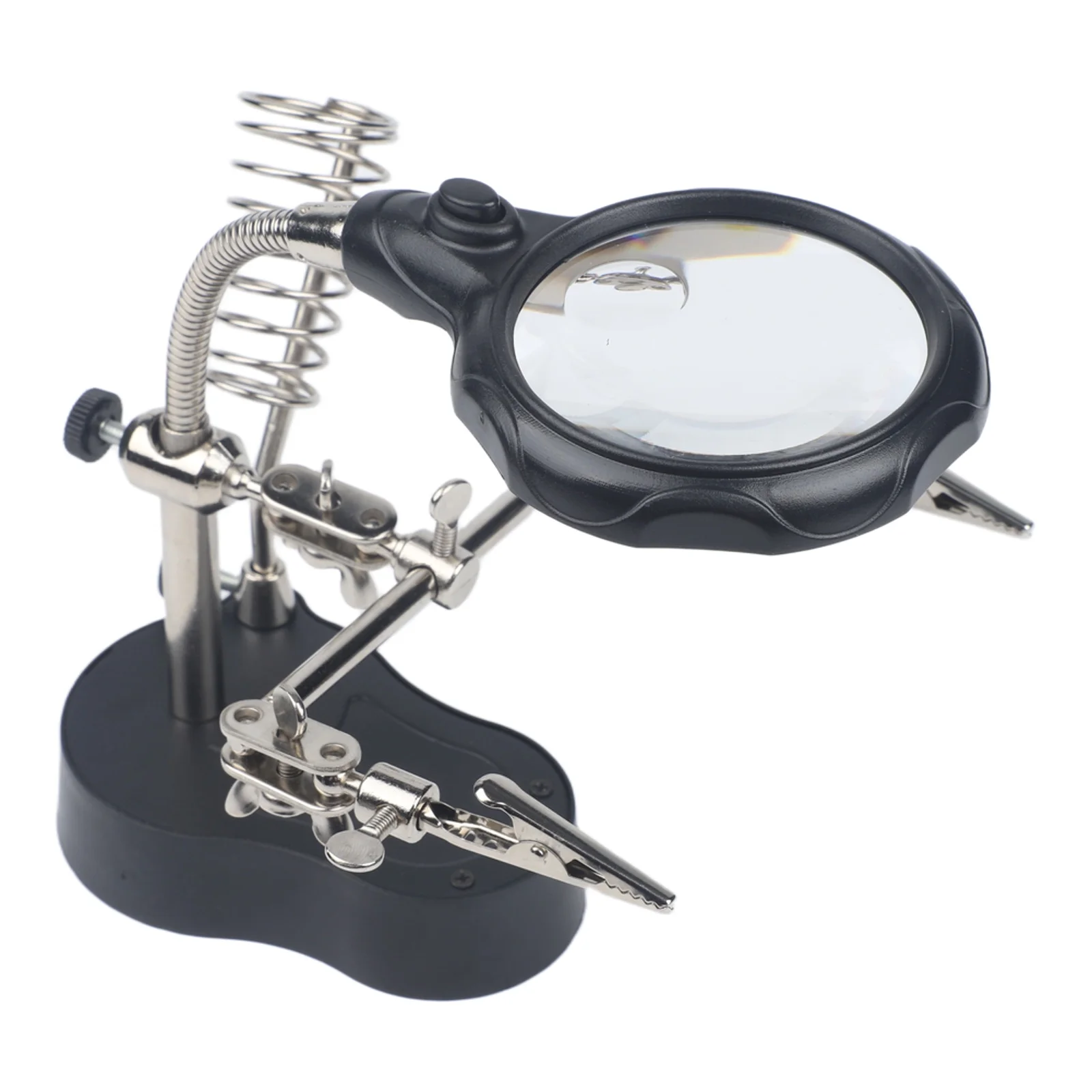 for Professional Grade Adjustable Helping Hands for Soldering Station with 3 5X and 12X Magnification for Detailed Work