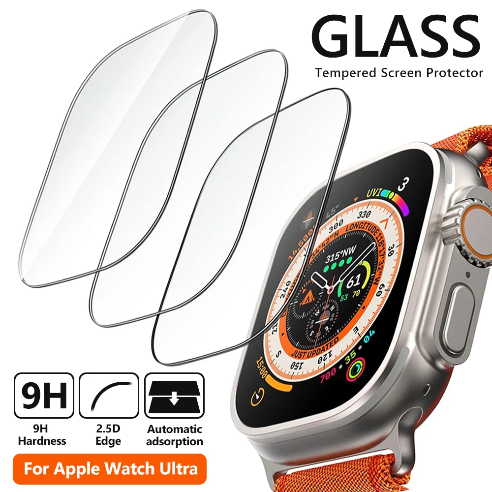 Vetro temperato protettivo per Apple Watch Ultra 2 pellicola proteggi schermo da 49mm per iWatch protezione in vetro Ultra da 49mm