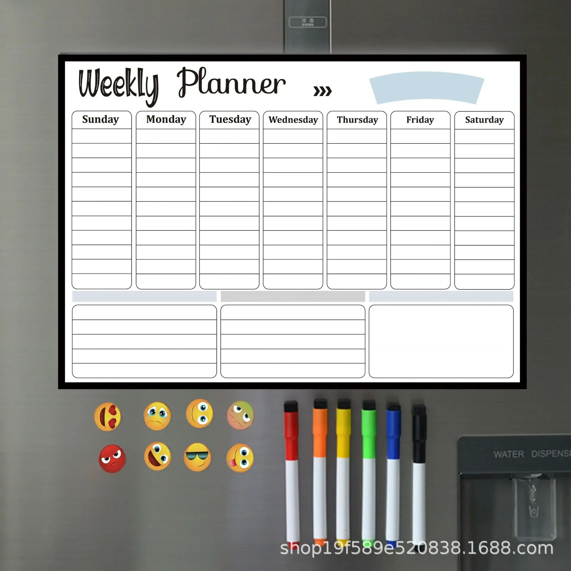 Magnetic Whiteboard Calendar Fridge Sticker Weekly Planner Monthly Calendar Erasable Home Message Board Manufacturer