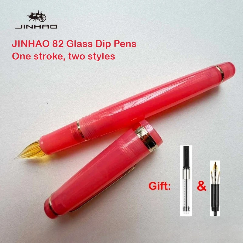 

Перьевые ручки JINHAO 82: два стиля в одной, с пером-наконечником и конвертером для чернил, для каллиграфии, канцелярские товары, школьные принадлежности