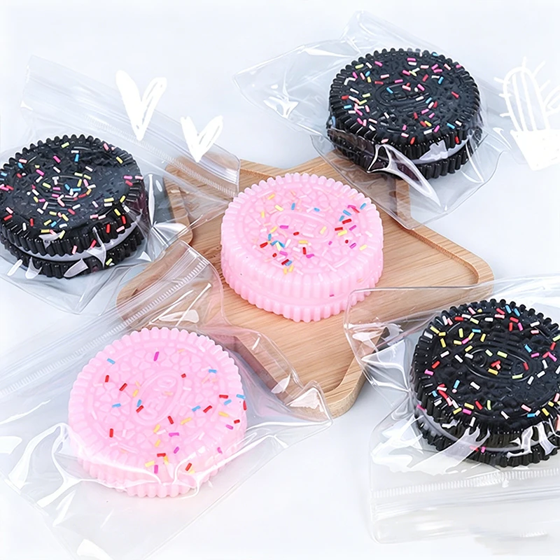 Squishy Simulation Oreo Stress Ball Squeeze Toys Creative Cookie Super Soft Fidget Toy ASMR Sensory Anti Stress Toys for Adults - view 2