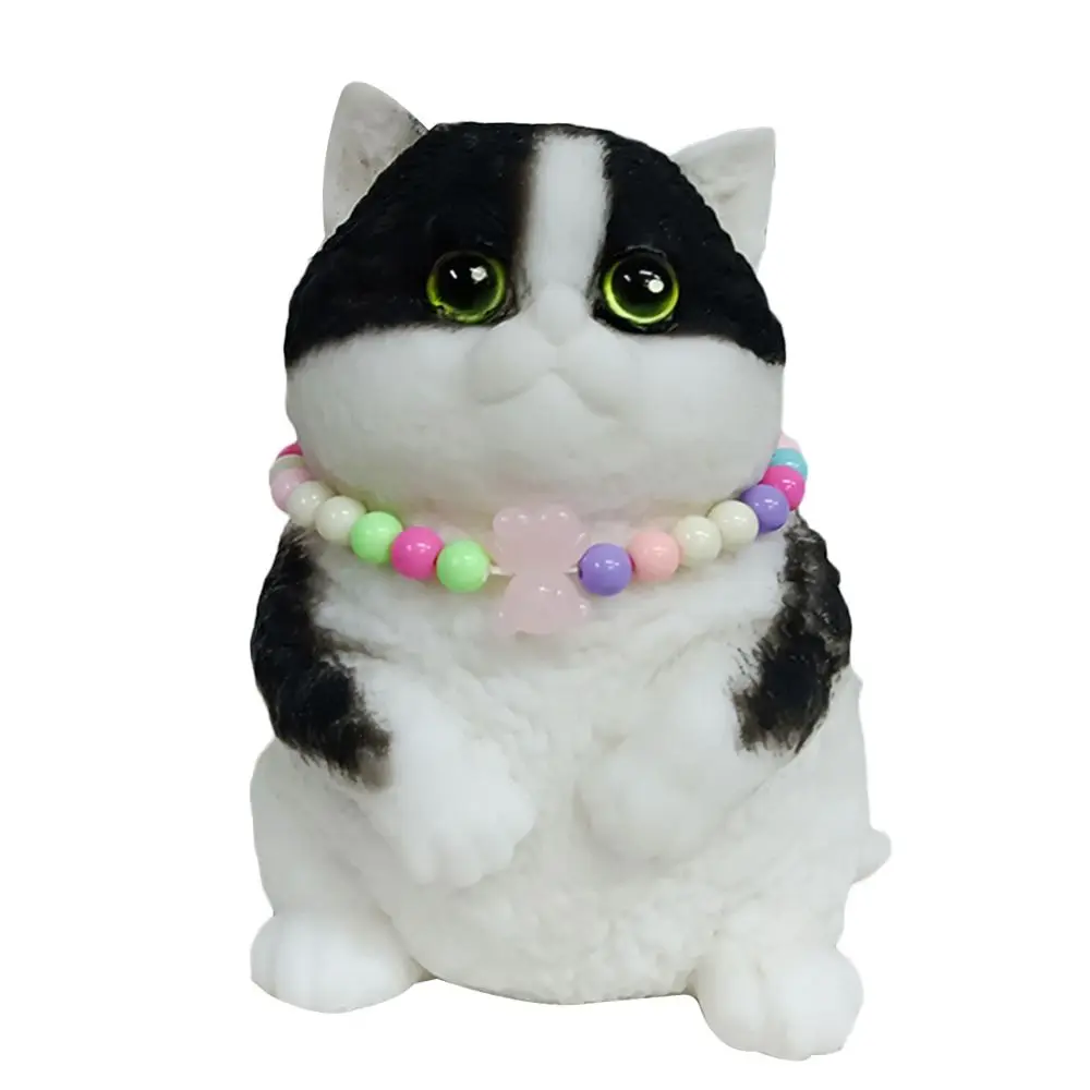 Big Squishy Relief Squeeze Cat Toys Silicone With Flocking Surface Cat Squishy Fidget Relief Stress Toy Anxiety Relaxation Toys