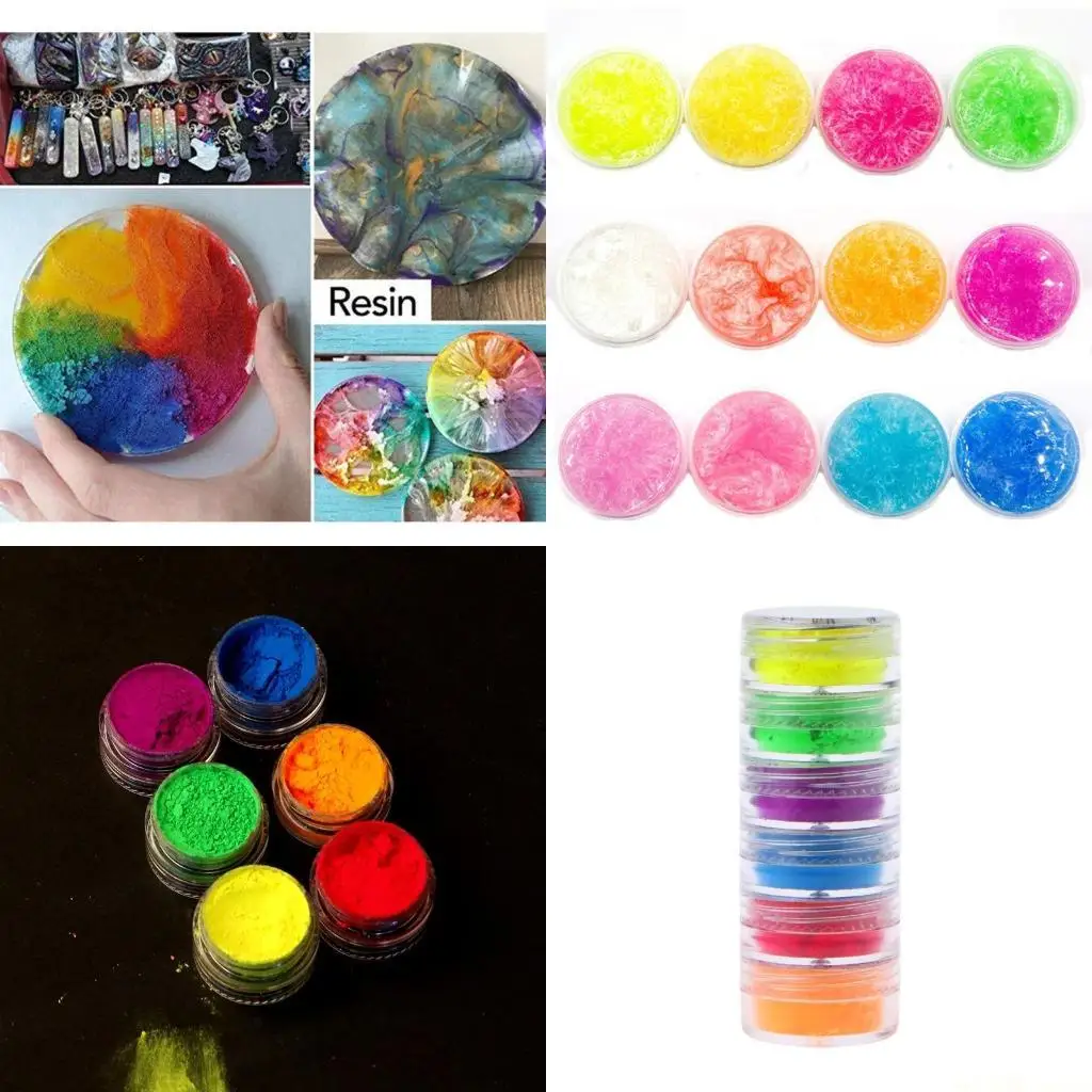 

D46E Краска для эпоксидной смолы Цвета Слюдяный порошок для форм из смолы Пигментный порошок из смолы для художественного из DIY