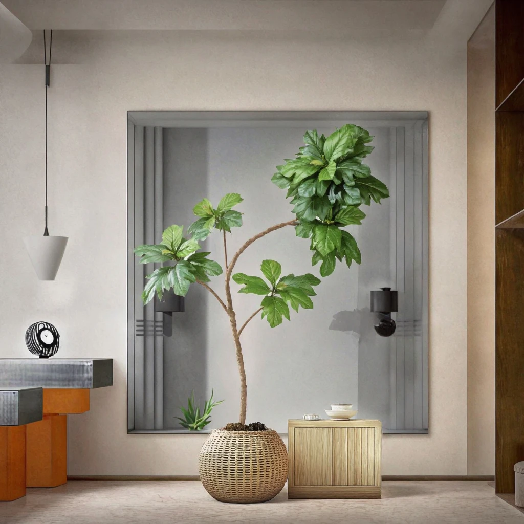 Natural and Artificial Green Plastic Tree House Indoor and Outdoor Potted Simulated Plants for Wedding Decoration