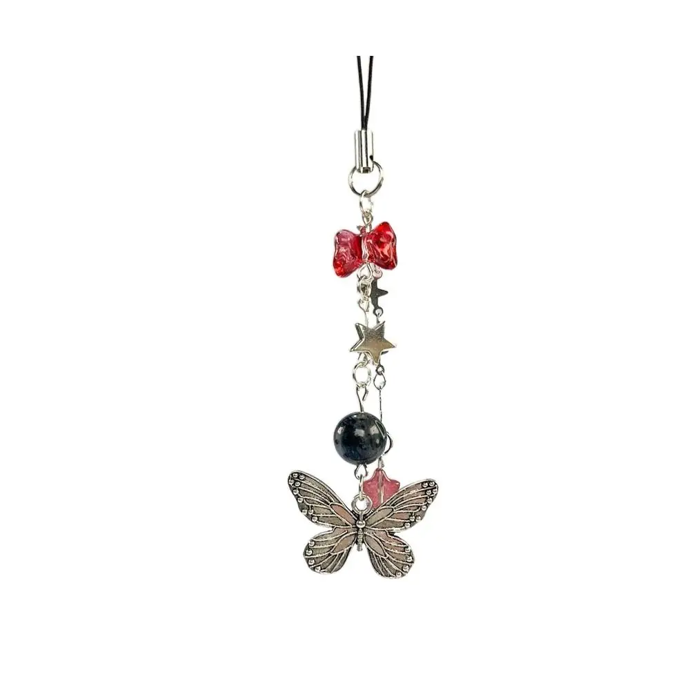 Cute Y2K Phone Charms Butterfly Sweet Girl Phone Lanyard Bowknot Phone Chain