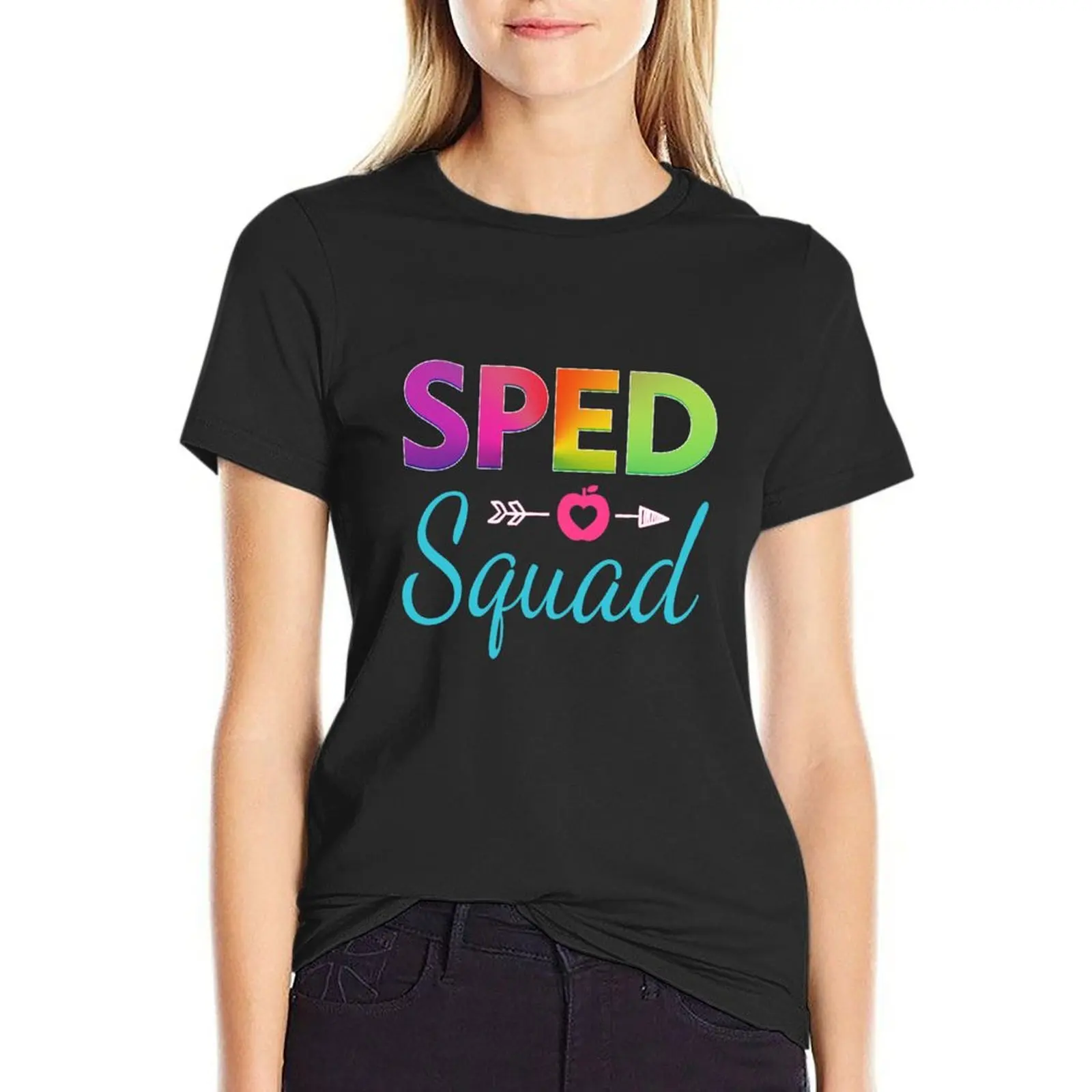 

SPED Squad Special Ed Squad Back to School Teacher T-Shirt korean fashion anime clothes t-shirts for Women cotton