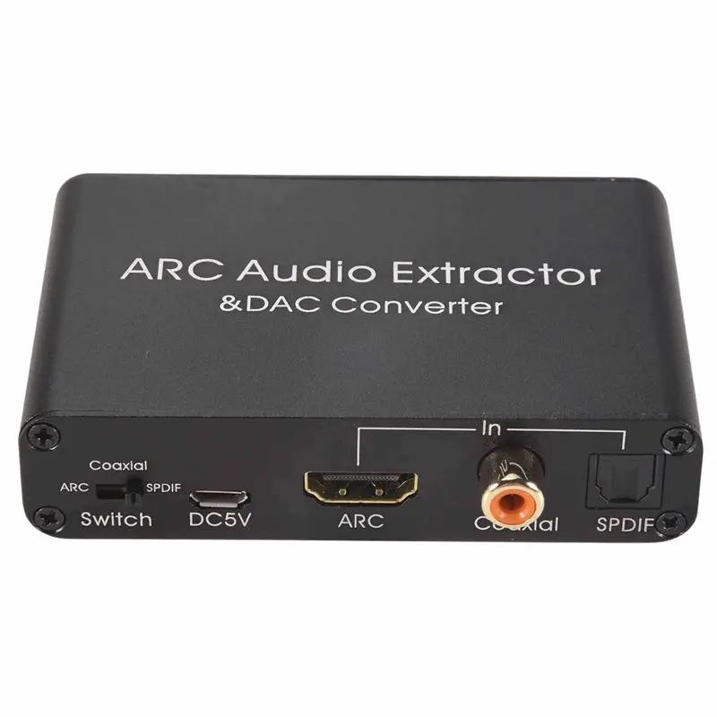 A31T 192KHz for ARC Audio Adapter Extractor Digital to Analog Converter DAC SPDIF Coaxial RCA 3.5mm Output