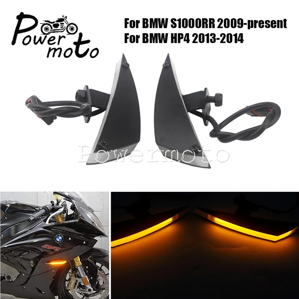For BMW S1000RR 2009-2019 HP4 2013-14 Motorcycle Flush Mount 2pcs LED Turn Signal Light Tidy Fender Eliminator Indicator Flasher