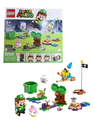 Lego 71440 Super Mario and Luigi Adventure Toy,suitable for toys aged 6 and above,children's garden game console,pink Yoshi doll