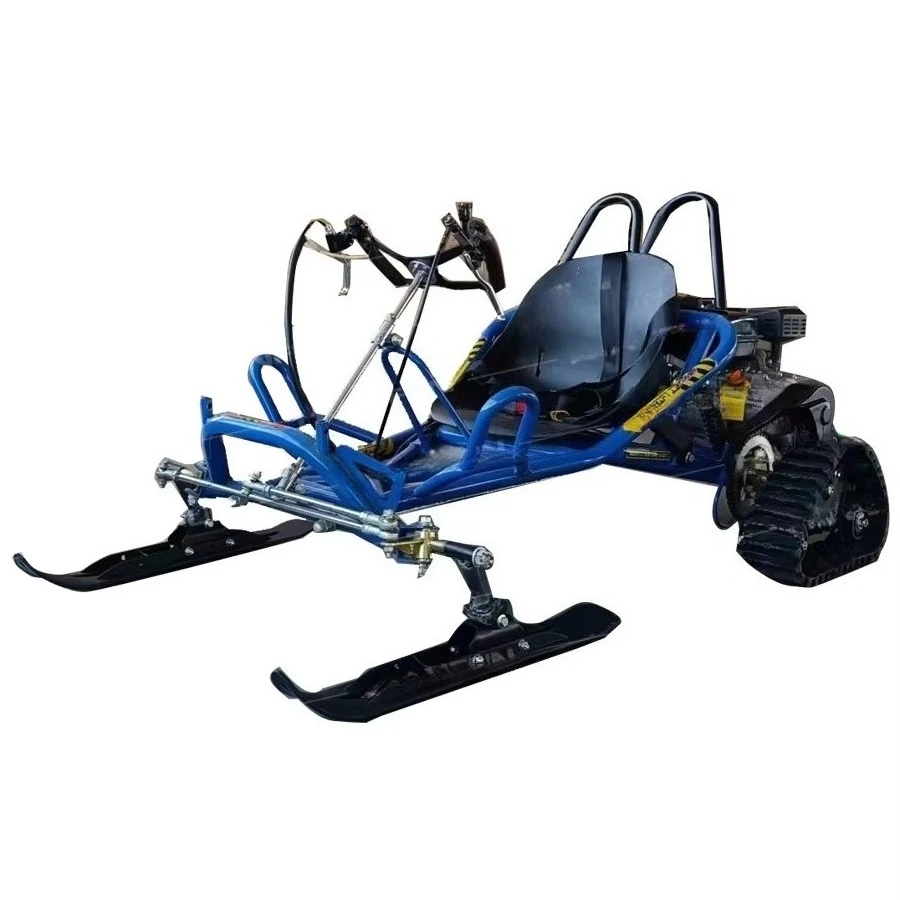 New 4-stroke 6.5-horsepower four-wheel snowmobile ski karts for children and adults
