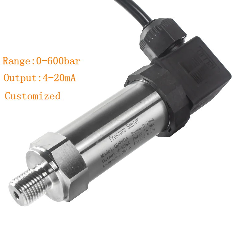 

Pressure Transmitter 4-20mA 0-10V OIL Fuel Gas Water Sensor G1/4 0-1000bar transducer DC12-36V