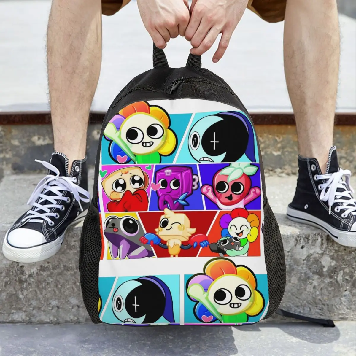 حقيبة ظهر مضحكة لشخصيات العالم من Dandys للرجال والنساء في سن المراهقة في المدرسة الثانوية للأعمال حقيبة كمبيوتر محمول من القماش حقائب رياضية