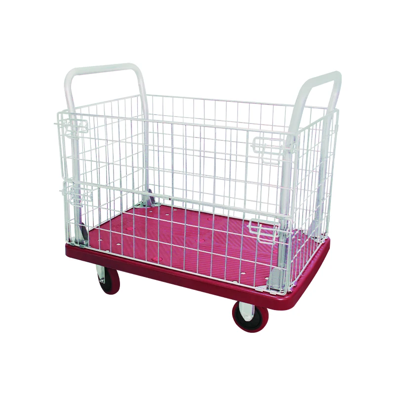 Red Storage cage materials turnover trailer Garment workshop Accessories trolley