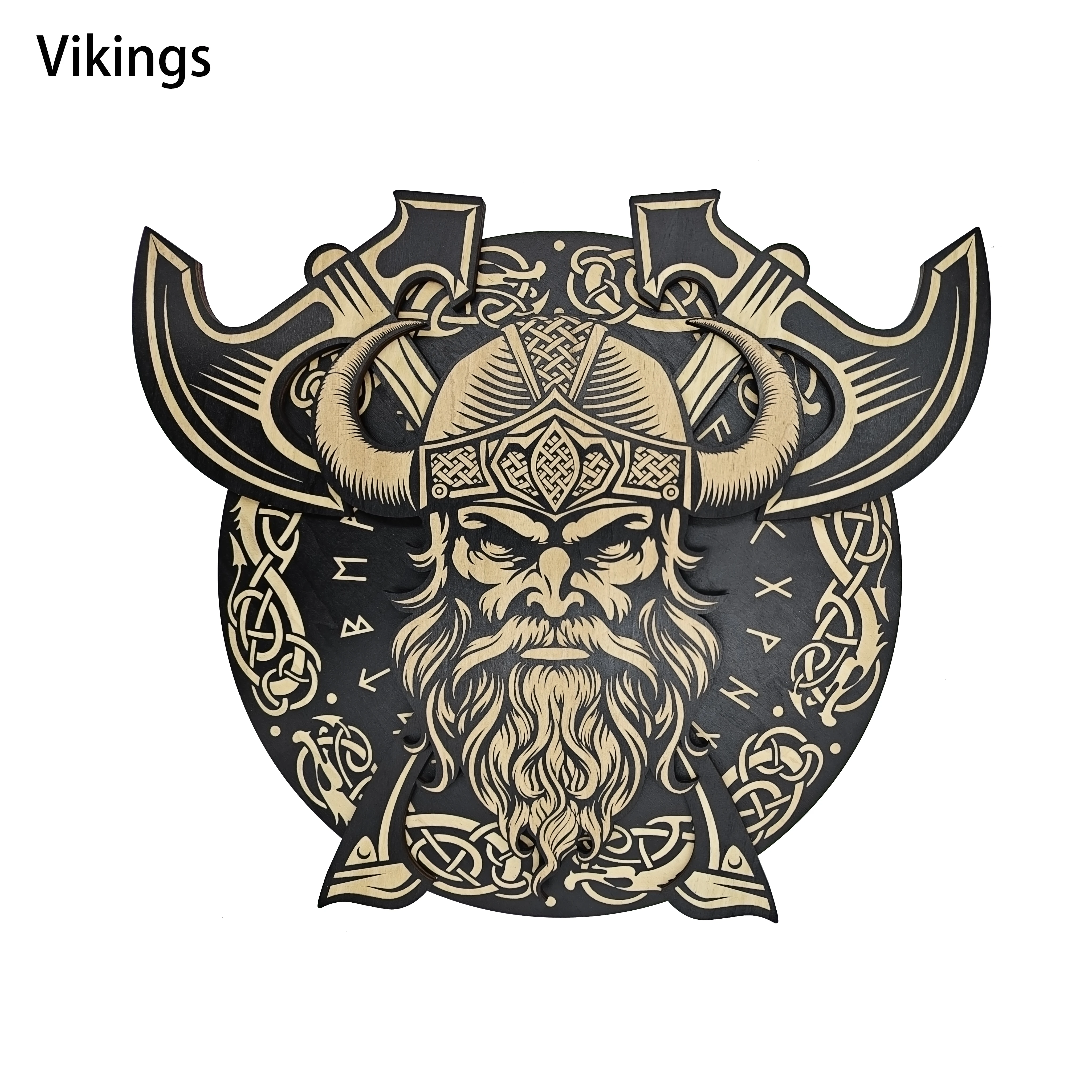 Декор викингов, декор комнаты группы викингов, скандинавский деревянный настенный Декор, скандинавский декор, черная искусственная кожа, скандинавский Декор