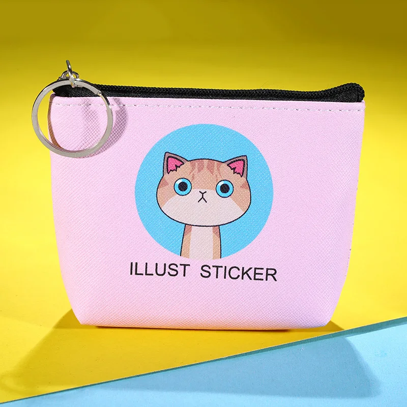 Large Capacity Cute Cat Family Coin Card Pencil Case Stationery Pen Pouch Student Pencilcase School Office Supply Girl Party Gif