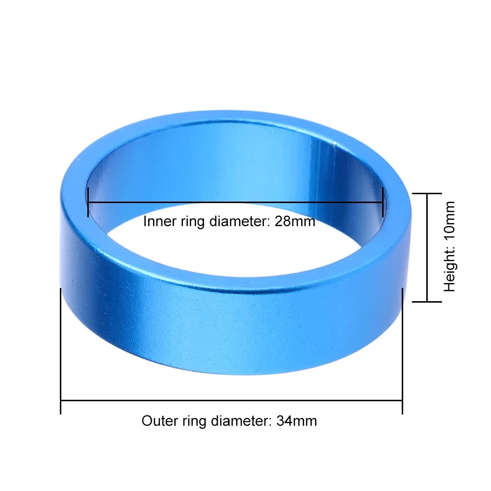 5pcs Bicycle Handlebar Headset Washer Aluminum Alloy MTB Mountain Road Bike Front Fork Spacer Gasket Ring Cycling Parts 10mm