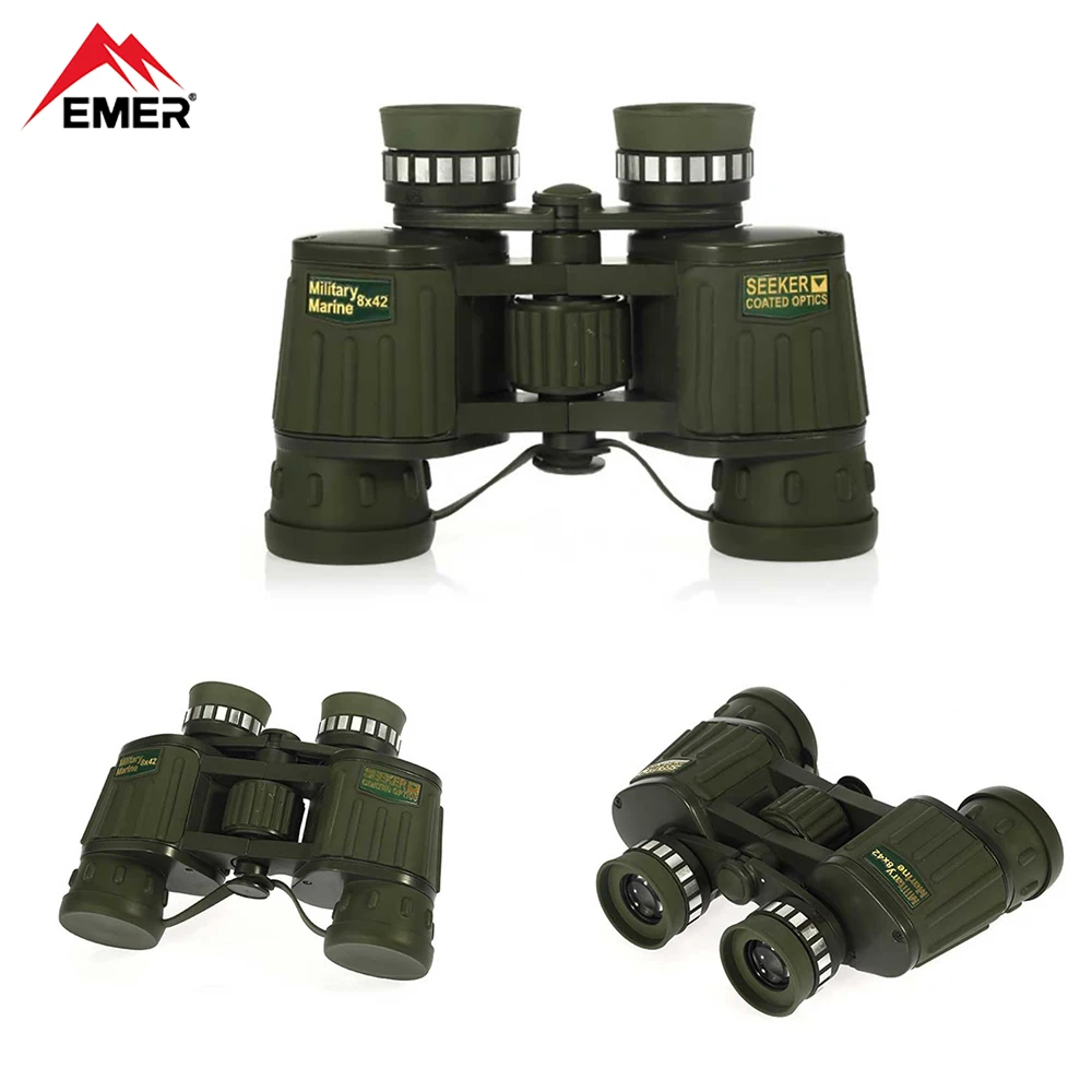 

EMER 8x42 морской бинокль для взрослых водонепроницаемый бинокль с дальнометром компас BAK4 призма FMC объектив для навигации и охоты