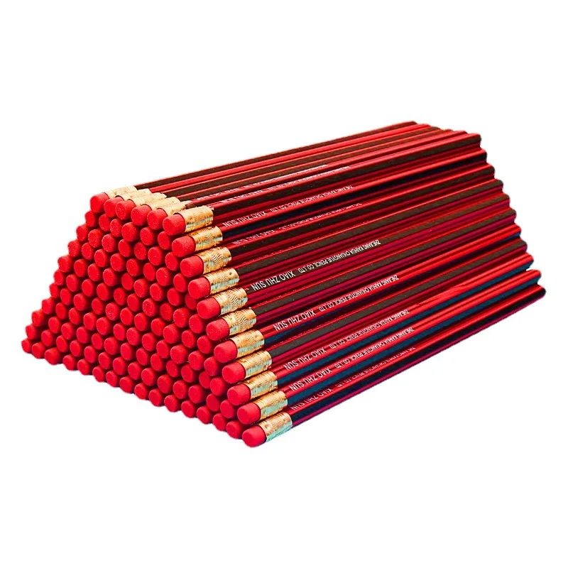 Crayon en bois HB avec gomme pour enfants, étudiant, étudiant, écriture, papeterie, stylo à dessin, 20 pièces