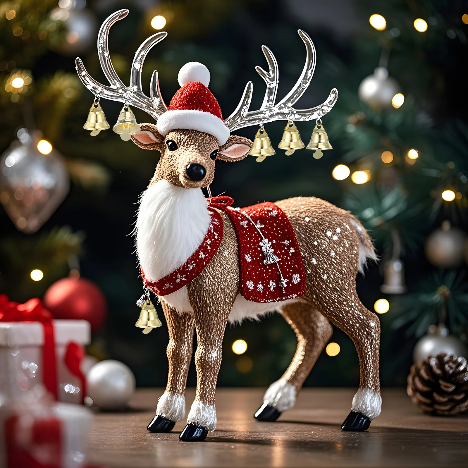 กระดิ่งจิ๋ว 100 ชิ้น ของตกแต่งคริสต์มาส ขนาด 16 มม. สำหรับตกแต่งต้นคริสต์มาส เตาผิง หน้าต่าง ประตู งานปาร์ตี้ที่บ้าน